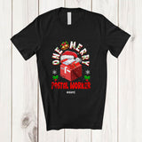 MacnyStore - Personalized Custom Name One Merry Postal Worker; Fantastic Christmas Santa Jobs Careers T-Shirt