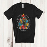 MacnyStore - Personalized Custom Name Motorbike Christmas Tree; Amusing X-mas Lights Snow Rider T-Shirt