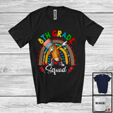 MacnyStore - 8th Grade Squad, Adorable Back To School Dabbing Pencil Leopard Rainbow, Student Teacher T-Shirt