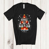 MacnyStore - Personalized Custom Name Bowling Christmas Tree Lights; Joyful Sport Playing Player Team T-Shirt
