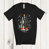 MacnyStore - Personalized Custom Name Chess Christmas Tree Lights; Joyful Sport Playing Player Team T-Shirt