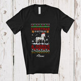 MacnyStore - Personalized Custom Name Christmas Is Better On A Horse; Lovely Sweater Together Family T-Shirt