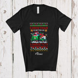 MacnyStore - Personalized Custom Name Christmas Is Better On A Garbage Truck; Lovely Sweater Family T-Shirt