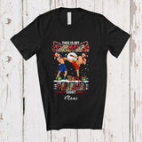 MacnyStore - Personalized Custom Name My Christmas Pajama Shirt; Joyful Leopard Plaid Muay Thai Fighting T-Shirt