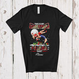 MacnyStore - Personalized Custom Name My Christmas Pajama Shirt; Joyful Leopard Plaid Wrestling Fighting T-Shirt