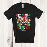 MacnyStore - Personalized Custom Name Six Seven; Amazing Christmas Dabbing Santa 6 7 Teenager Groovy T-Shirt
