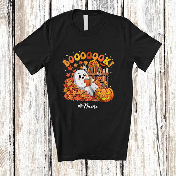 MacnyStore - Personalized Custom Name Booook; Humorous Halloween Boo Reading Book; Librarian T-Shirt