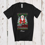 MacnyStore - Personalized Custom Name Fitmas; Merry Christmas Tree Sweater Santa Yoga T-Shirt