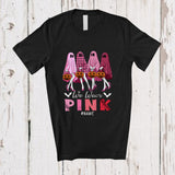 MacnyStore - Personalized Custom Name We Wear Pink; Horror Halloween Four Boo High Heels Women; Family T-Shirt