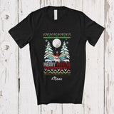 MacnyStore - Personalized Custom Name Fitmas; Merry Christmas Tree Sweater Santa Swimming T-Shirt