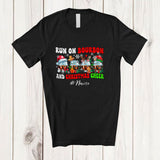 MacnyStore - Personalized Custom Name Run On Bourbon Christmas Cheer; Joyful Santa Elf Bourbon; Drinking T-Shirt