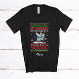 MacnyStore - Personalized Custom Name Pancreas Run Over Unicorn; Joyful Christmas Sweater Diabetes Plaid T-Shirt