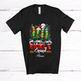 MacnyStore - Personalized Custom Name Pickle Squad; Awesome Christmas Pickle Snow; Friends Family T-Shirt