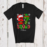 MacnyStore - Personalized Custom Name 67 Squad; Amusing Christmas Santa Elf Six Seven; Boys Girls Family T-Shirt