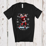 MacnyStore - Personalized Custom Name Black Afro African Santa Playing Golf; Joyful Christmas Sport Player T-Shirt