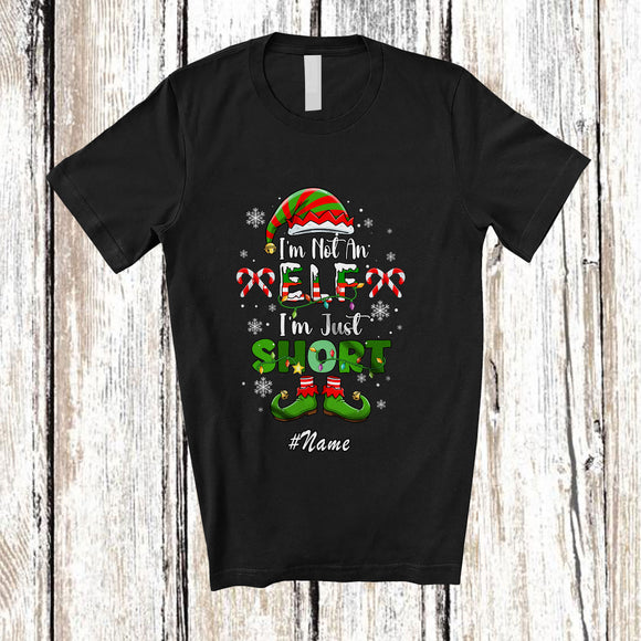 MacnyStore - Personalized Custom Name I'm Not An Elf I'm Just Short; Fantastic Christmas Elf X-mas Family T-Shirt