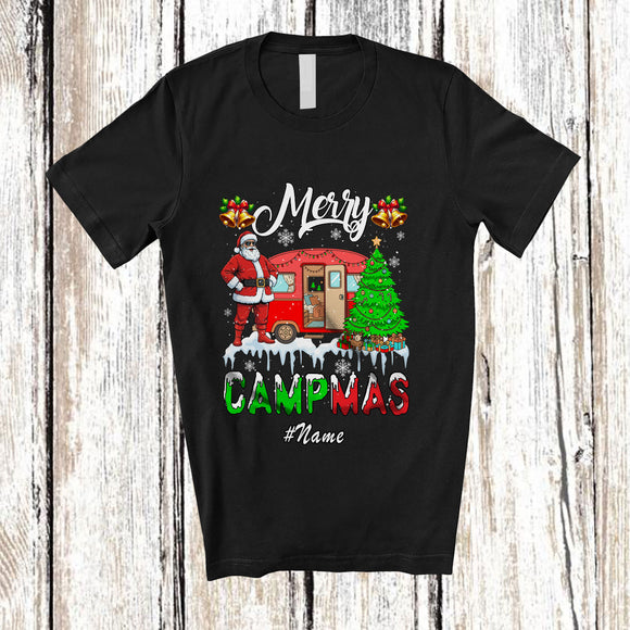 MacnyStore - Personalized Custom Name Merry Campmas; Amazing Christmas Camping Truck Santa Group T-Shirt