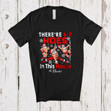 MacnyStore - Personalized Custom Name There're 6 7 Hoes In This House; Sarcastic Christmas Six Seven Santa T-Shirt