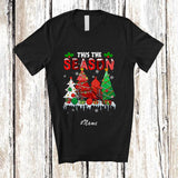 MacnyStore - Personalized Custom Name This The Season; Joyful Christmas Tree Disc Golf Player Team T-Shirt