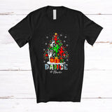 MacnyStore - Personalized Custom Name Dance Christmas Tree; Colorful X-mas Lights Teacher Students T-Shirt