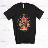 MacnyStore - Personalized Custom Name Santa Middle Finger Christmas Tree; Sarcastic Adult Family Group T-Shirt
