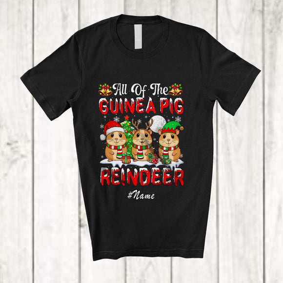 MacnyStore - Personalized Custom Name All Of The Guinea Pig Reindeer; Adorable Christmas Animal Lover T-Shirt
