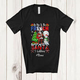 MacnyStore - Personalized Custom Name Nice To The French; Amazing Christmas Tree Santa Snowman T-Shirt