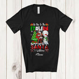 MacnyStore - Personalized Custom Name Nice To The Italian; Amazing Christmas Tree Santa Snowman T-Shirt