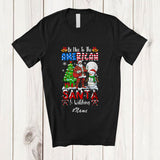 MacnyStore - Personalized Custom Name Nice To The American; Amazing Christmas Tree Santa Snowman T-Shirt