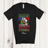 MacnyStore - Personalized Custom Name Nice To The French; Amazing Christmas Sweater Santa Snowman T-Shirt