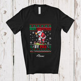 MacnyStore - Personalized Custom Name Best Christmas By Par; Amazing Sweater Santa Playing Golf Player T-Shirt