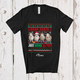 MacnyStore - Personalized Custom Name Santa Bring Sheeps; Fantastic Christmas Sweater Sheep Farmer Farm T-Shirt