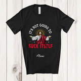 MacnyStore - Personalized Custom Name It's Not Going To Suck Itself; Humorous Christmas Jesus Family T-Shirt