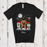 MacnyStore - Personalized Three Reindeer Elf Santa Dentist; Proud Custom Name Christmas Jobs T-Shirt