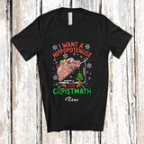 MacnyStore - Personalized Custom Name Hippopotenuse For Christmath; Joyful Christmas Math Hippopotamus Teacher T-Shirt