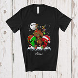MacnyStore - Personalized Three Reindeer Elf Santa Trainer; Proud Custom Name Christmas Jobs T-Shirt