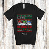 MacnyStore - Personalized Custom Name All Of The Dirt Bike Reindeer; Awesome Christmas Sweater Biker T-Shirt