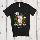 MacnyStore - Personalized Three Reindeer Elf Santa Optician; Proud Custom Name Christmas Jobs T-Shirt