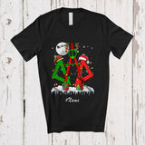 MacnyStore - Personalized Three Reindeer Elf Santa Architect; Proud Custom Name Christmas Jobs T-Shirt