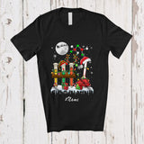 MacnyStore - Personalized Three Reindeer Elf Santa Chemist; Proud Custom Name Christmas Jobs T-Shirt