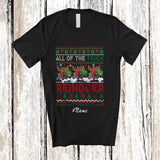 MacnyStore - Personalized Custom Name All Of The Truck Reindeer; Awesome Christmas Sweater Driver T-Shirt