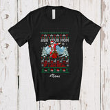 MacnyStore - Personalized Custom Name Ask Your Mom If Real; Merry Christmas Adult Sweater Dabbing Santa T-Shirt