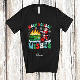 MacnyStore - Personalized Custom Name Warm Holiday Wishes; Merry Christmas Dumpster Hot Warm Groovy T-Shirt