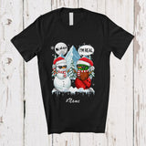 MacnyStore - Personalized Custom Name I'm Real Snowman; Humorous Christmas Bowling Player Sport T-Shirt