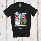 MacnyStore - Personalized Custom Name I'm Real Snowman; Humorous Christmas Volleyball Player Sport T-Shirt