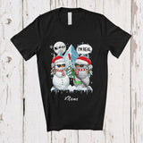 MacnyStore - Personalized Custom Name I'm Real Snowman; Humorous Christmas Golf Player Sport T-Shirt