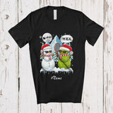 MacnyStore - Personalized Custom Name I'm Real Snowman; Humorous Christmas Tennis Player Sport T-Shirt