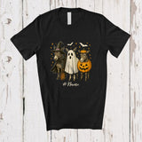 MacnyStore - Personalized Custom Name Three Witch Boo Pumpkin Donkey; Scary Halloween Farmer T-Shirt