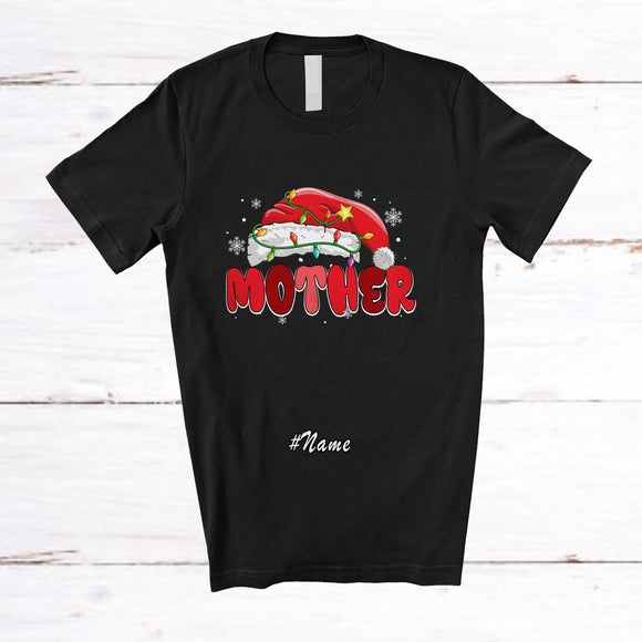 MacnyStore - Personalized Custom Name Mother; Wonderful Christmas Lights Santa; X-mas Pajama Family T-Shirt