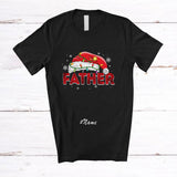 MacnyStore - Personalized Custom Name Father; Wonderful Christmas Lights Santa; X-mas Pajama Family T-Shirt